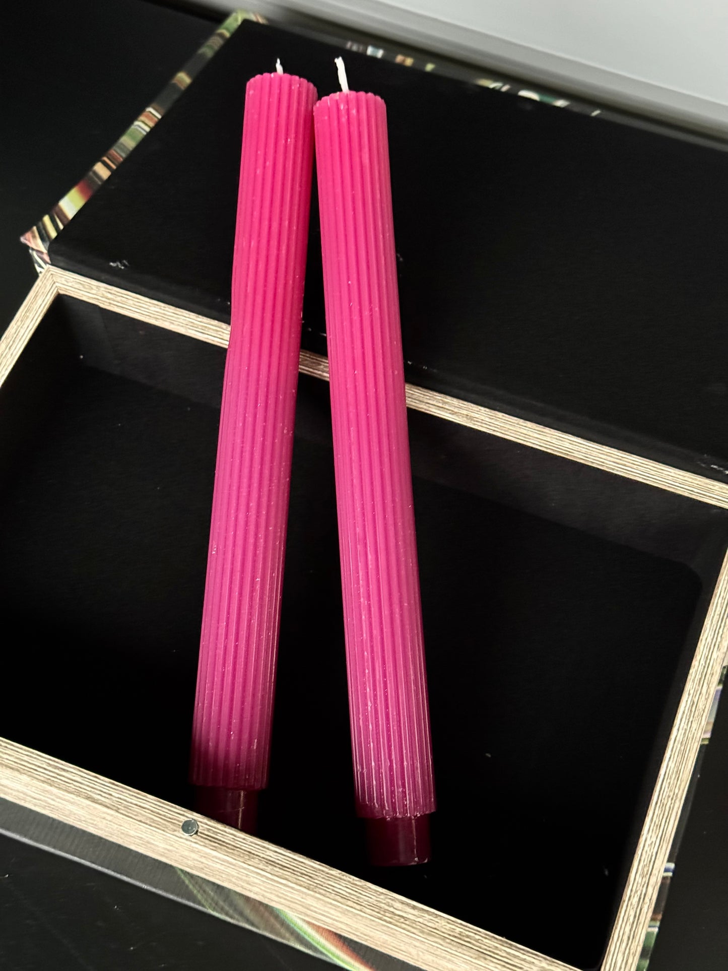 Pembe Degradeli 2 li Mum 27 cm