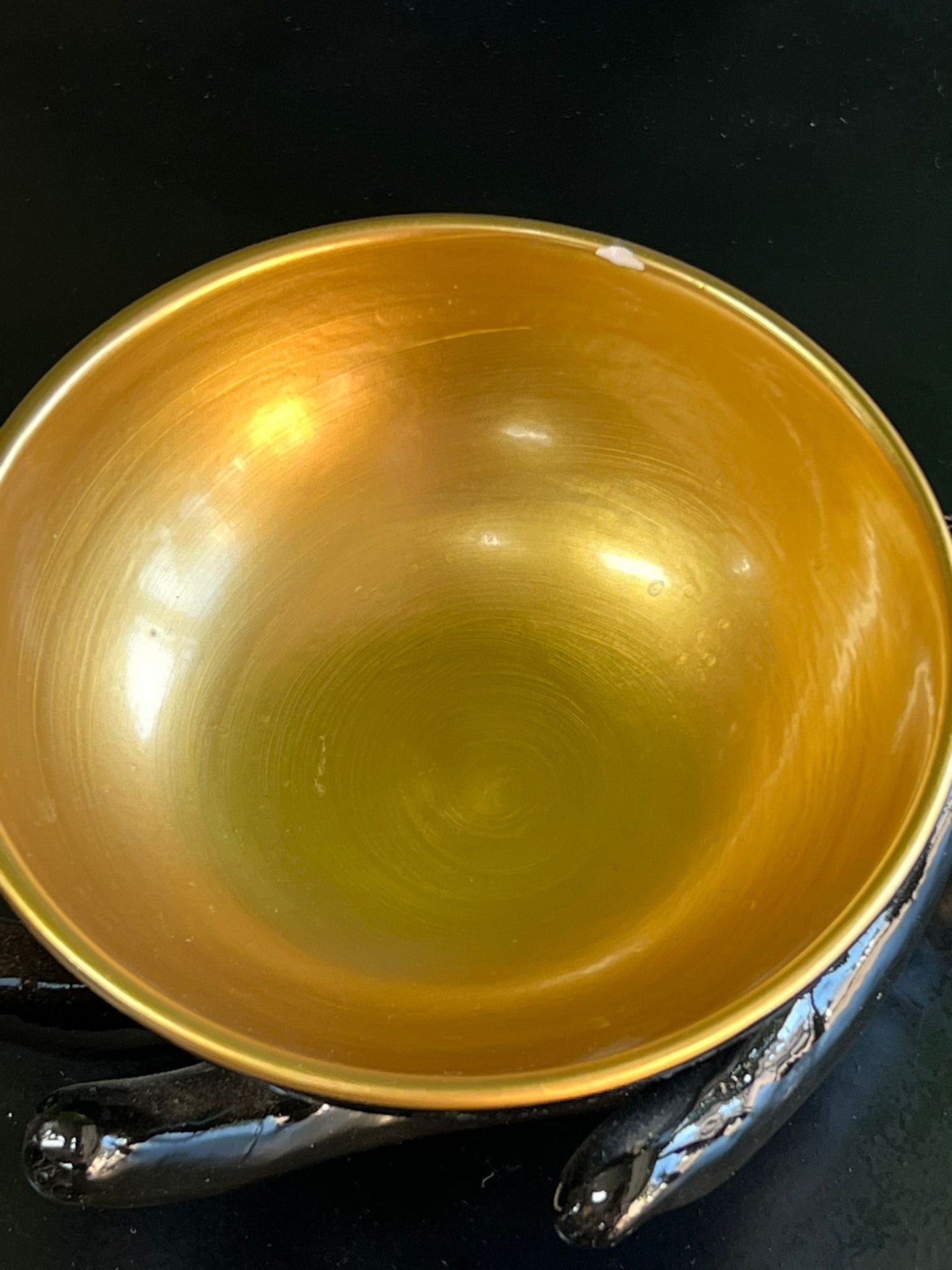 Seramik El Dekor Siyah Gold