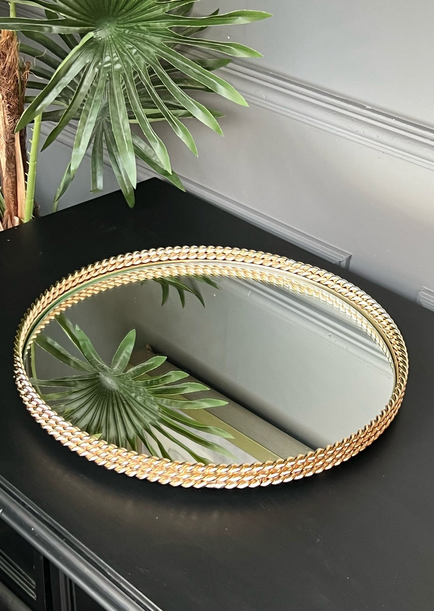 Yuvarlak Açık Gold 3 Katlı Tepsi