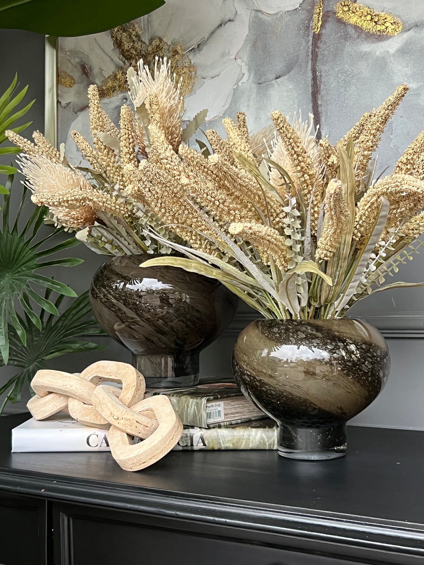 Cam Kahve Vazo 18*20 cm