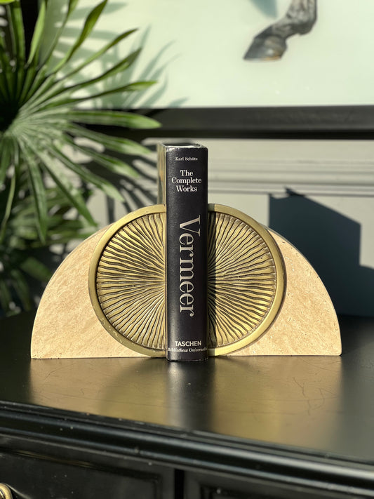 Traverten Prinç Eskitme Kitap Tutucu