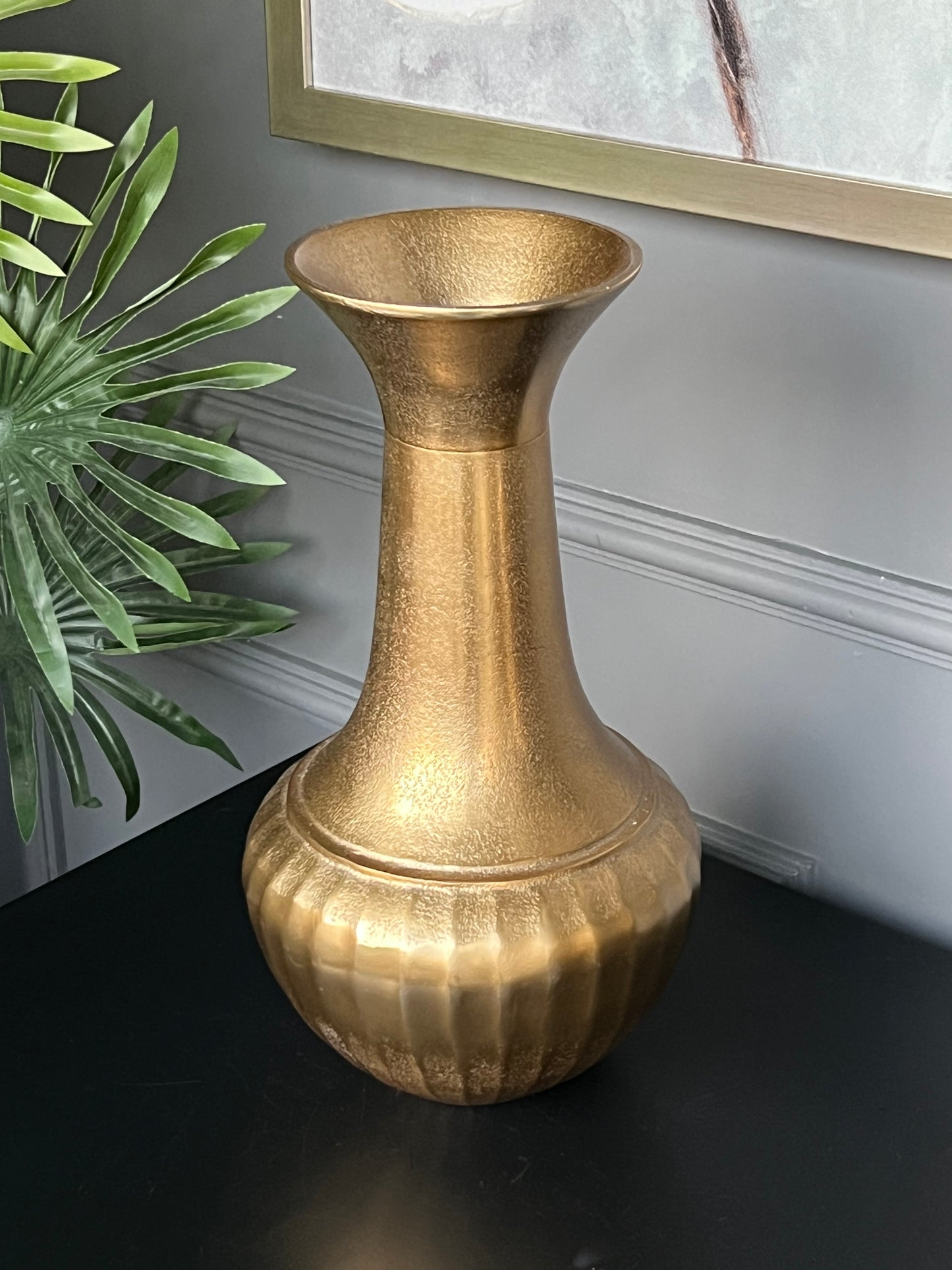 Vazo Döküm Gold 39*23 cm