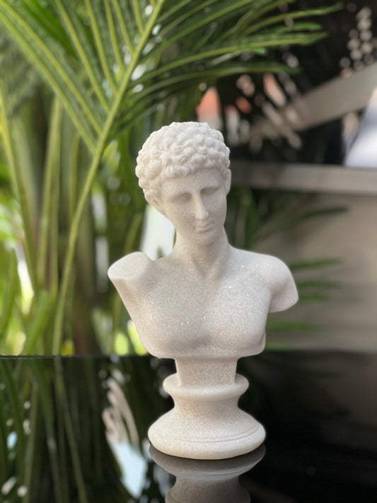 Mermer Antik Erkek Büst Kadın Heykel  25 cm