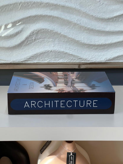 Deri Kaplı İthal Kitap Kutu Architecture 30*20*7 cm
