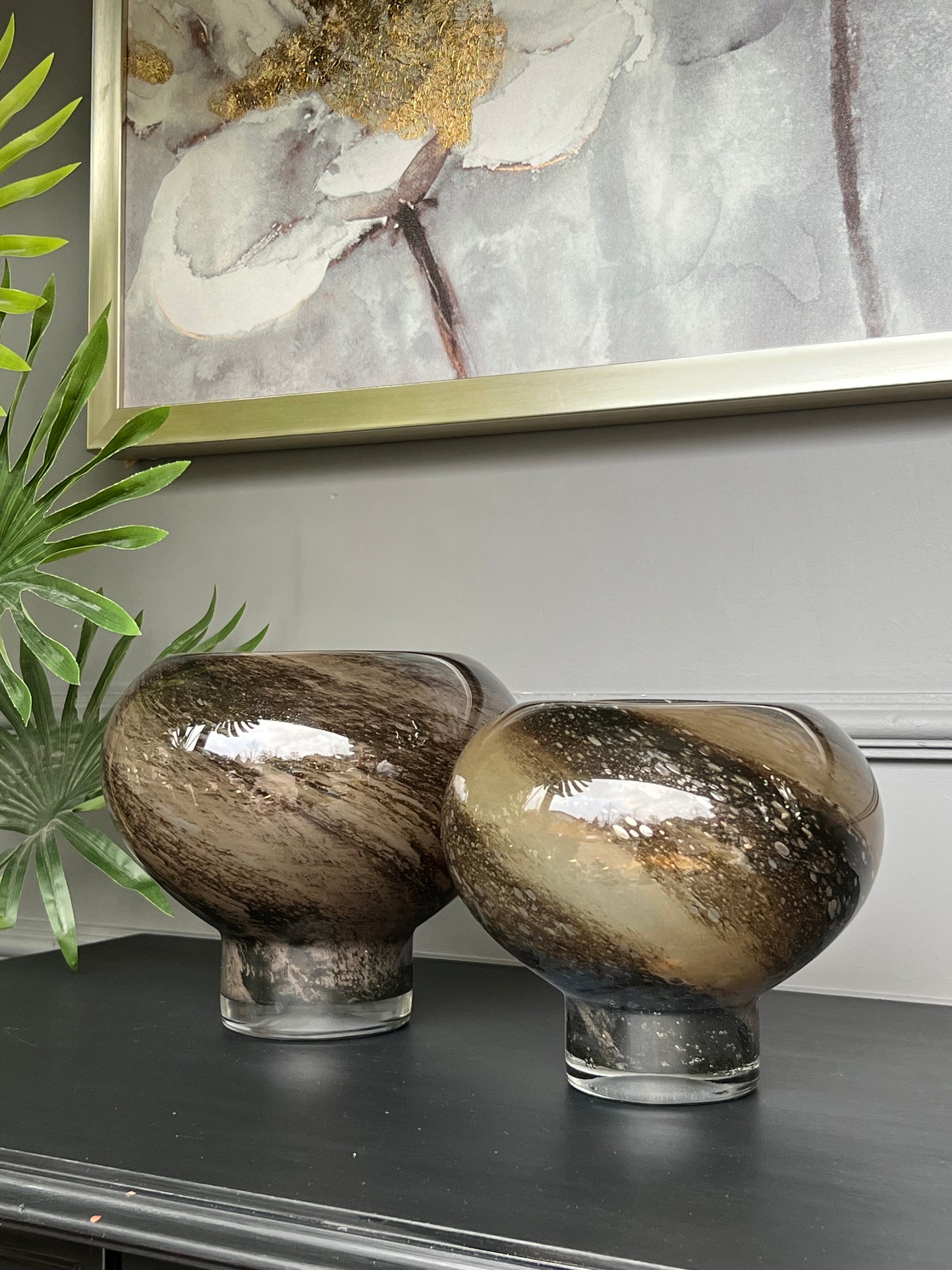 Cam Kahve Vazo 18*20 cm