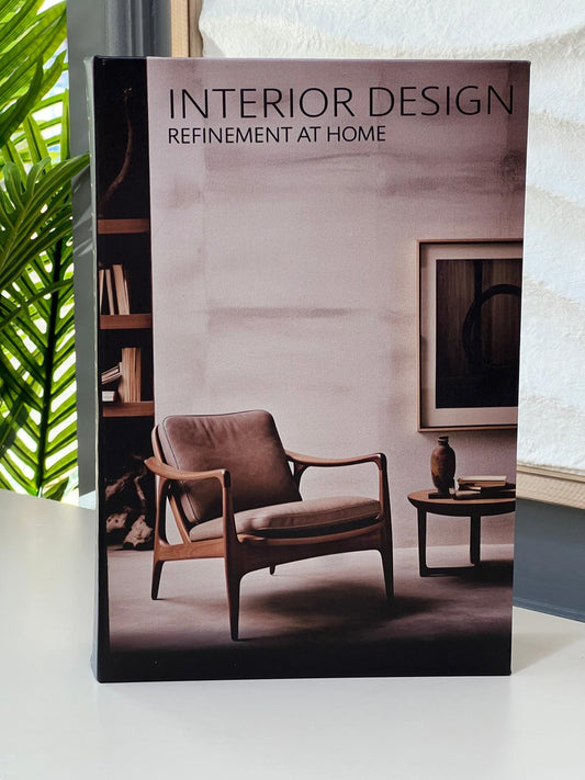 Deri Kaplı İthal Kitap Kutu İnterior Desing 30*20*7 cm