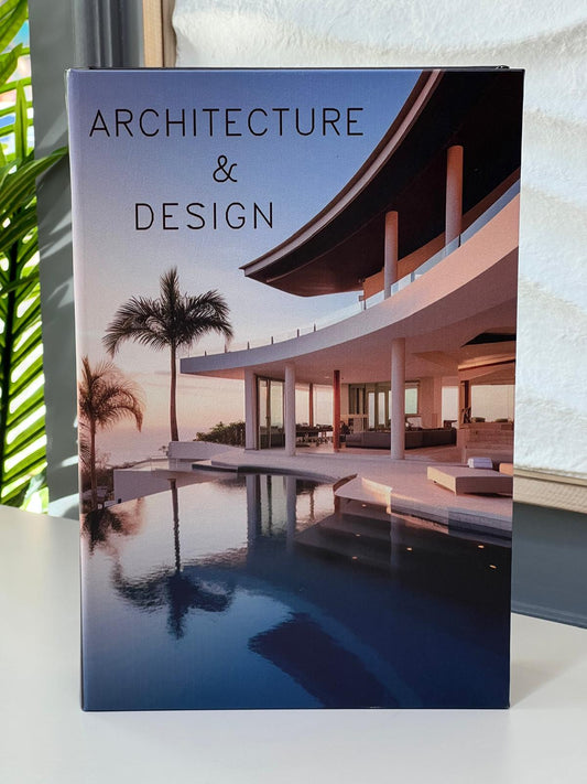 Deri Kaplı İthal Kitap Kutu Architecture 30*20*7 cm