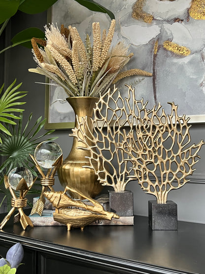 Vazo Döküm Gold 39*23 cm