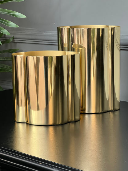 Gold Metal Vazo 15*11*15 cm