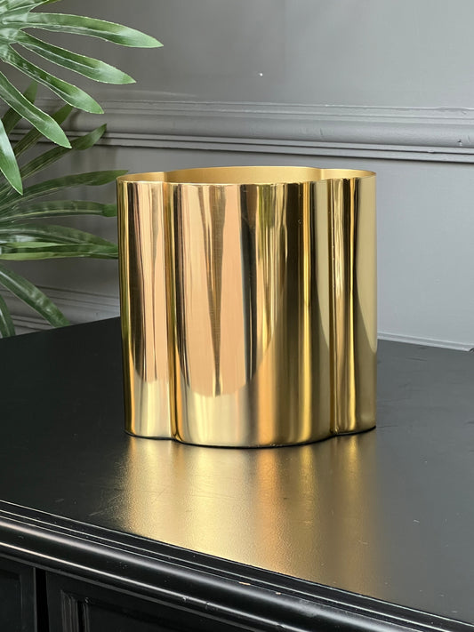 Gold Metal Vazo 15*11*15 cm