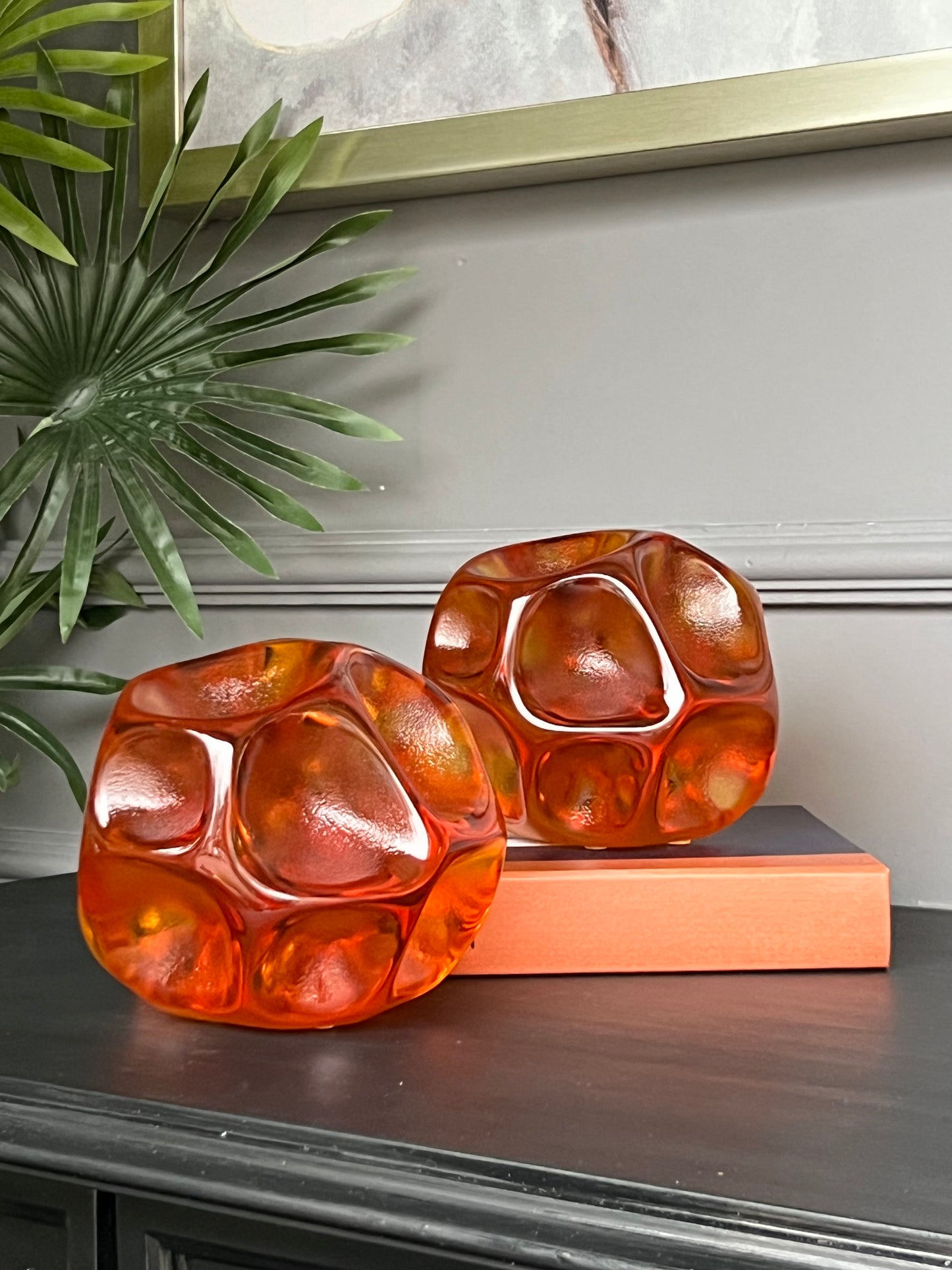 Reçine Meteor Model Amber Dekor 2 li