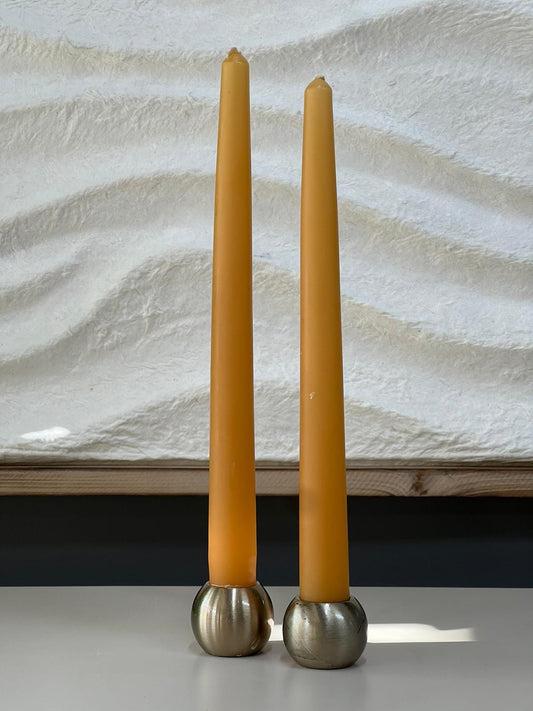 Şamdan Mumu Hardal 2li 25cm