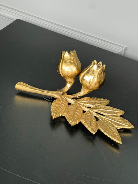 Gold Lale Dekoratif Metal Çiçek
