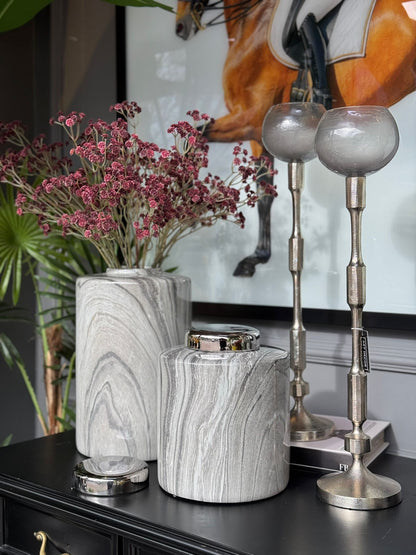 Küp Gri  Silver Kapaklı 2li