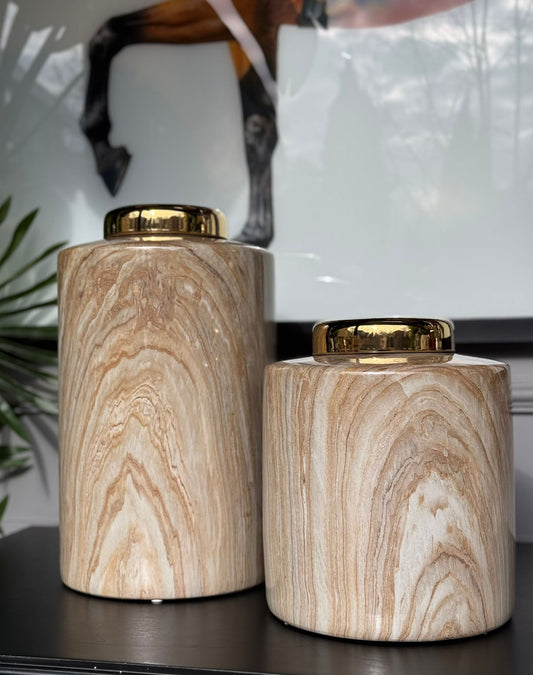 Küp Kahverengi Gold Kapaklı 2li