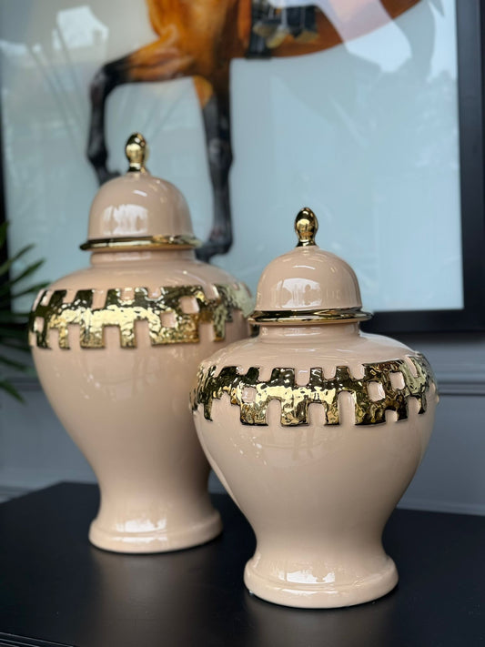 Gold Şeritli Somon Küp 2li