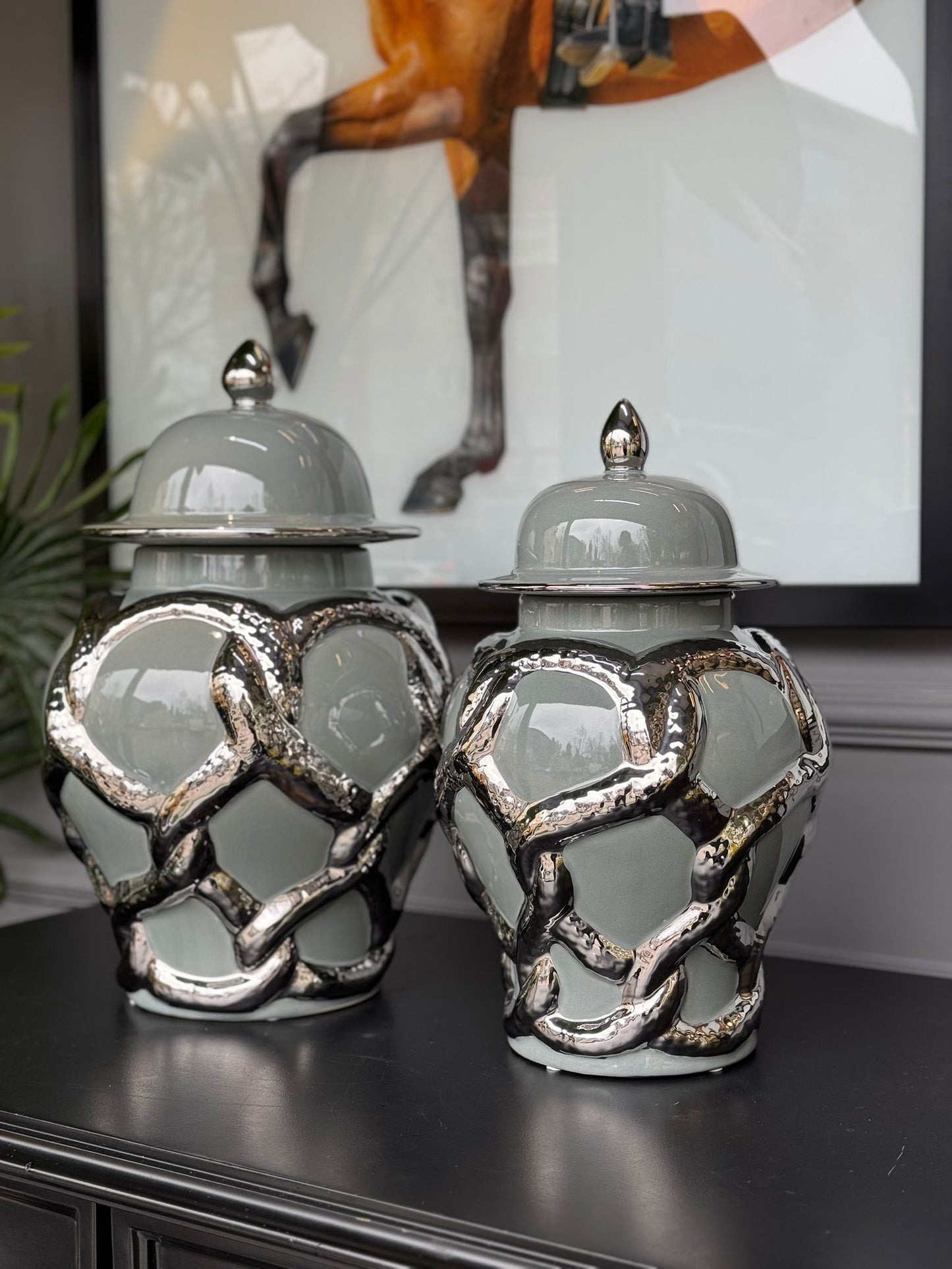 Küp Silver Kabartmalı Gri 2li