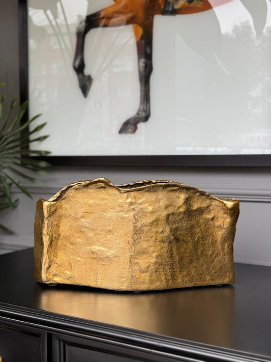 Gold Vazo Döküm 38*11*21 cm