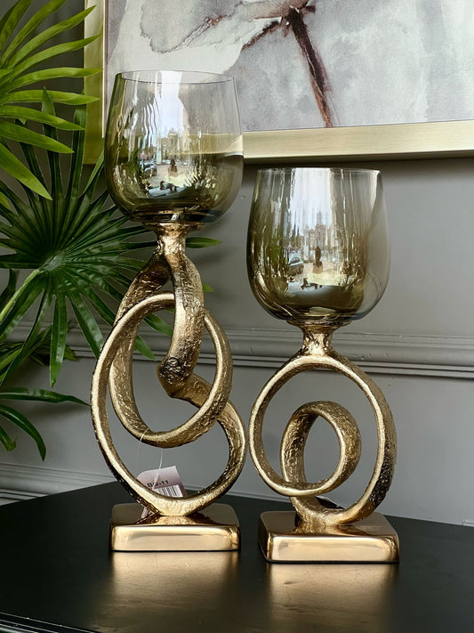 Gold Döküm Şamdan 2li