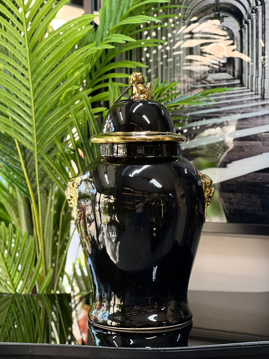 Küp Aslanlı Siyah Gold 60cm