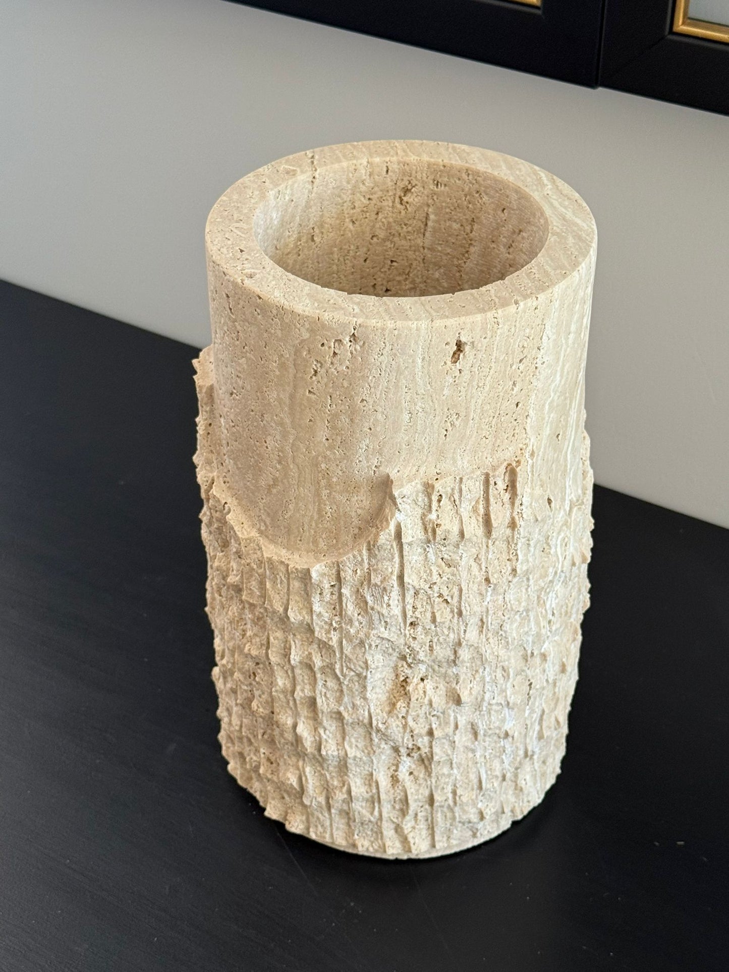 Traverten Patlama Vazo 25*14cm