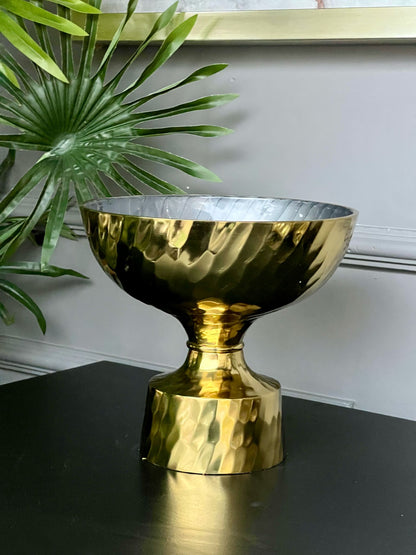 Gold İçi Gri Ayaklı Vazo