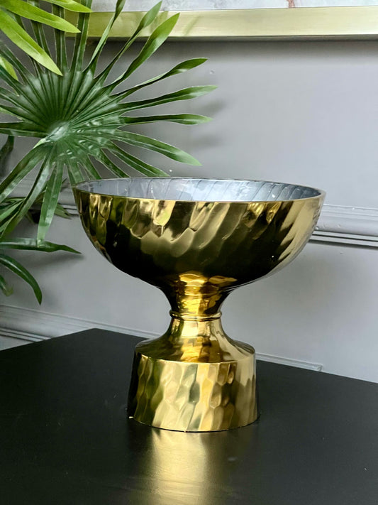 Gold İçi Gri Ayaklı Vazo
