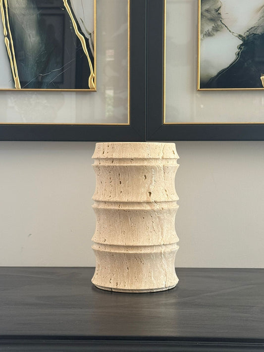 Bambu Model Traverten Vazo 12cm
