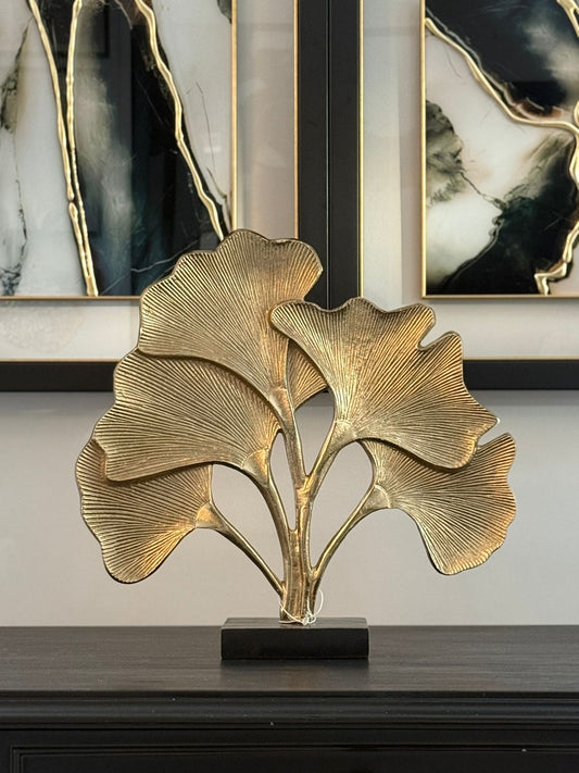 Mermer Kaideli Ginko Yaprak Gold