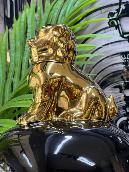 Küp Aslanlı Siyah Gold 100cm