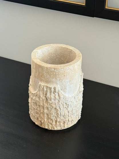 Traverten Patlatma Vazo 20*13cm