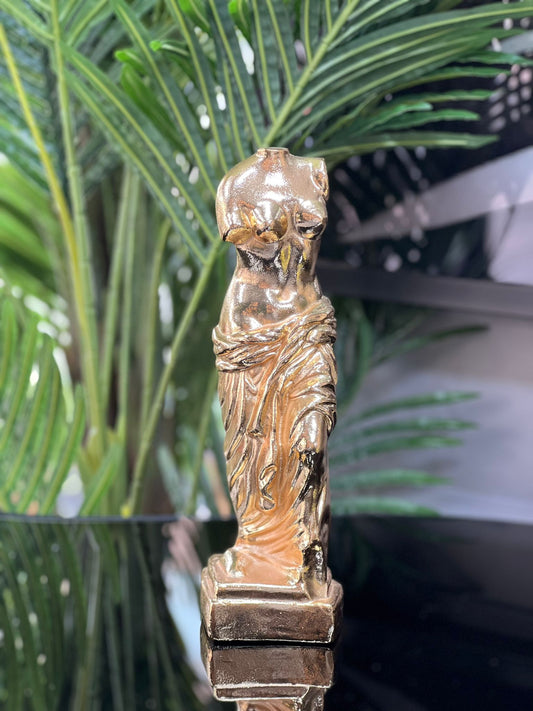 Dekor Kadın Heykel Döküm Gold