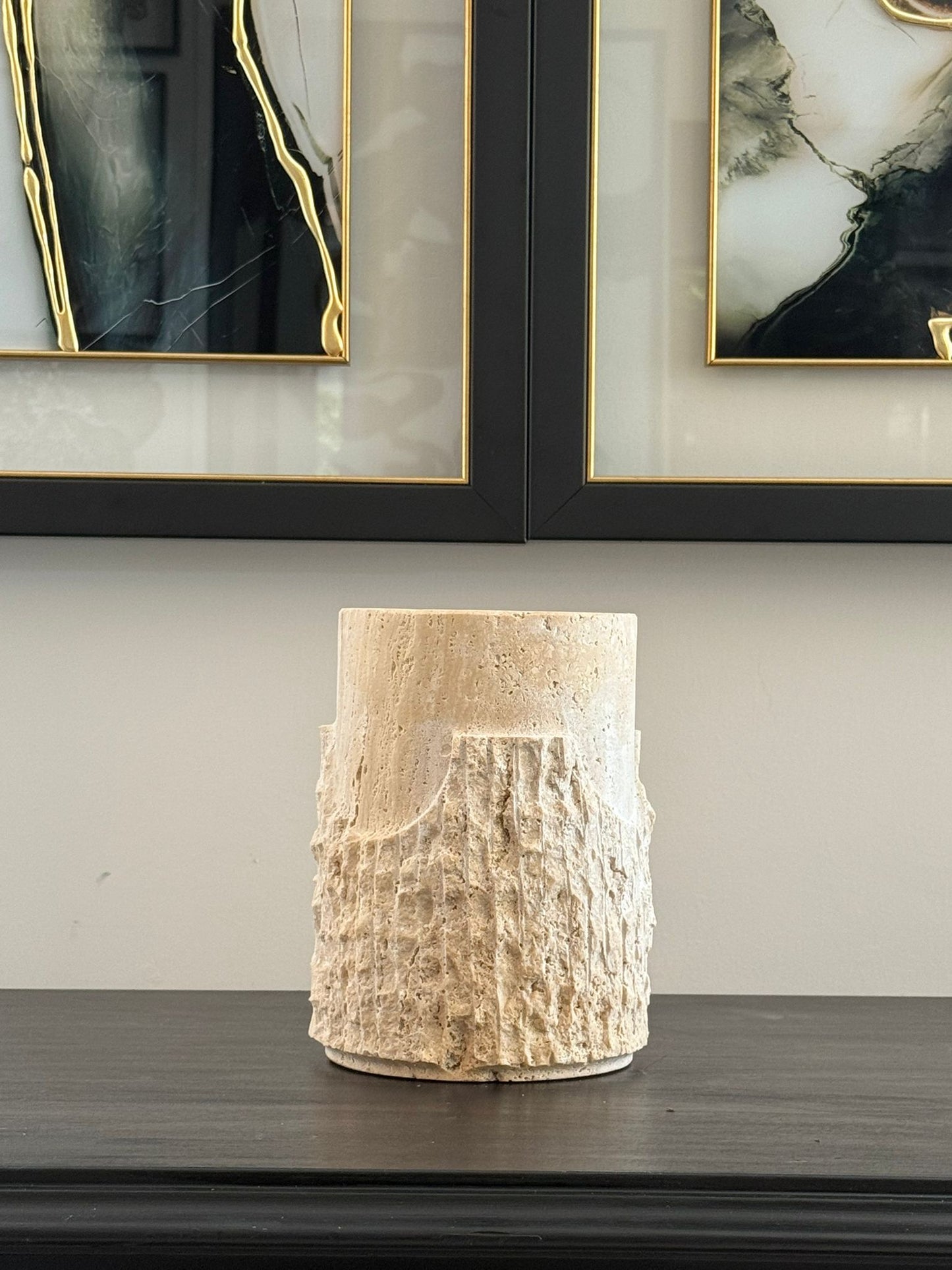 Traverten Patlama Vazo 25*14cm