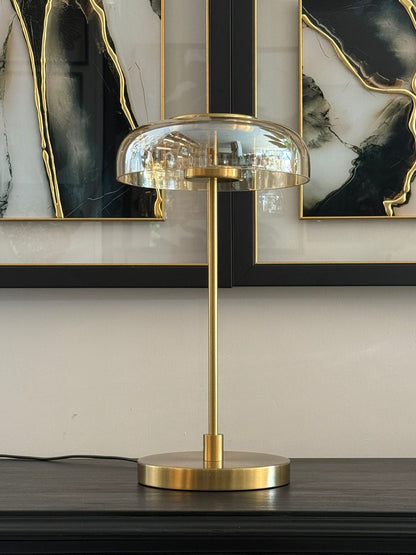 Antik Gold Şapkalı Masa Lambası