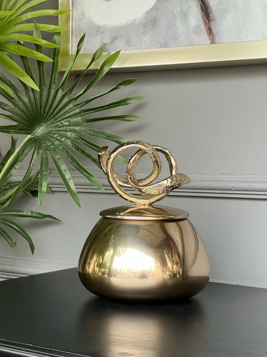 Gold Döküm Kapaklı Küp